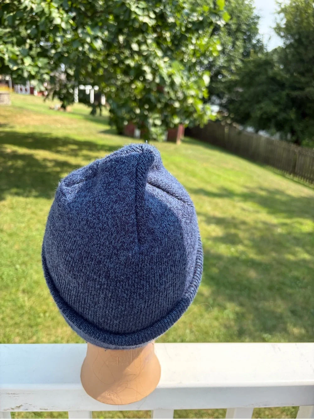 Carhartt blue speckled fold over beanie hat unisex
